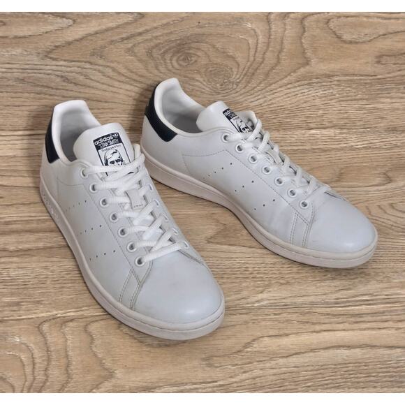 Adidas Stan Smith Originals Core White Sneakers Athletic Shoes Mens Size US 9 - Picture 3 of 9